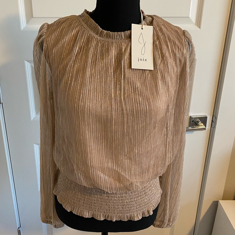 Joie Long Sleeve Shirt Top Gold